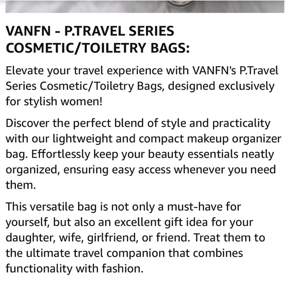 NWT Cosmetic Bag Toiletry Bag Travel Bag - Picture 7 of 12